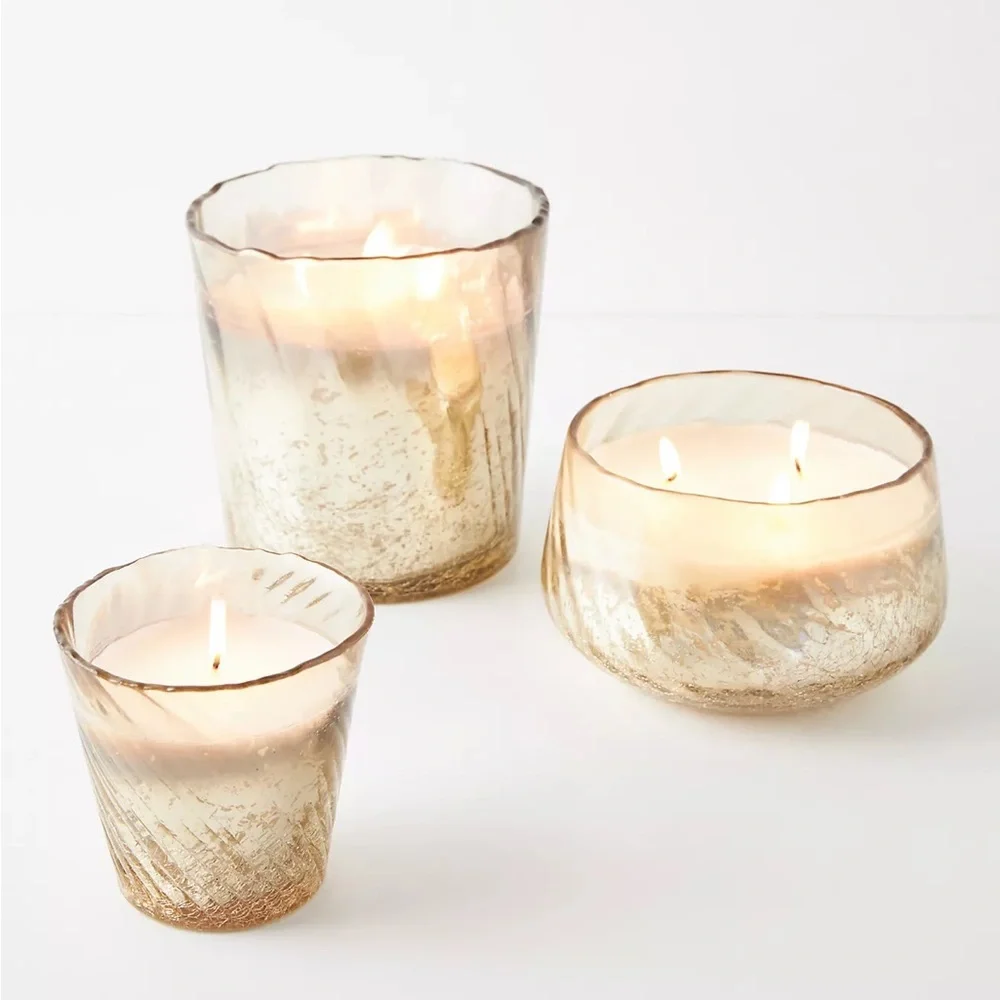 Liquid Gold Glass Candle